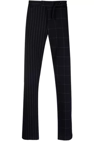 4SDESIGNS Pantalones rectos con motivo en patchwork
