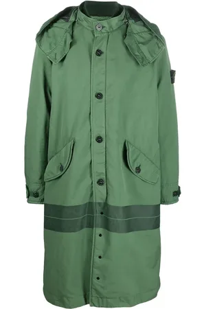 Stone Island Impermeable con logo estampado