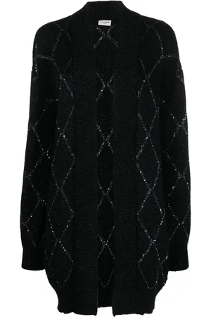 Saint Laurent Cárdigan con hilo metalizado