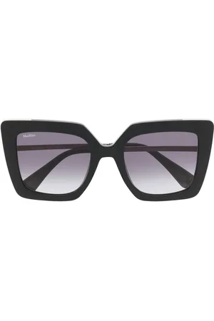 Max Mara Lentes de sol con armazón cuadrada y logo grabado