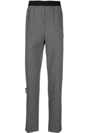 Msgm Pantalones rectos con logo en la pretina