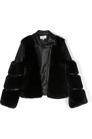 Patrizia Pepe Girl Chamarra biker con tejido revestido