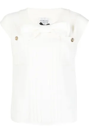 Edward Achour Paris Top con detalle de moño