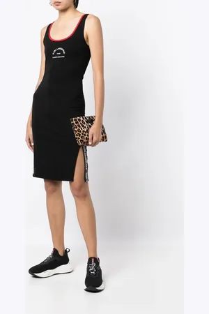 Karl Lagerfeld Vestido con franjas del logo