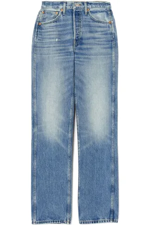 RE/DONE Jeans rectos con tiro alto