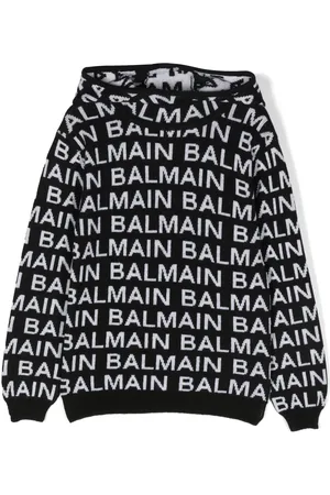 Balmain Suéter con logo en intarsia