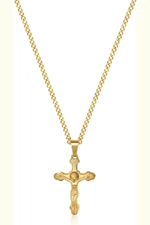 Nialaya Collar de cadena Crucifix Pendant