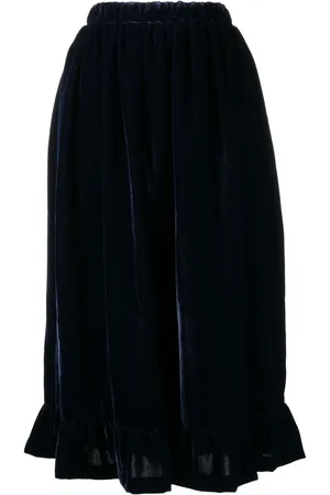 Comme des Garçons Falda midi con efecto de terciopelo