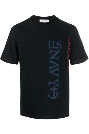 Marine Serre Playera con panel del logo