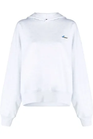 We11 Done Hoodie oversize con logo bordado