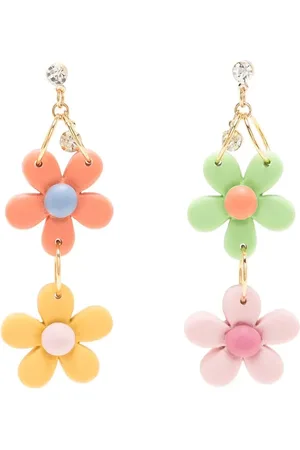 AMIR SLAMA Aretes con motivo floral