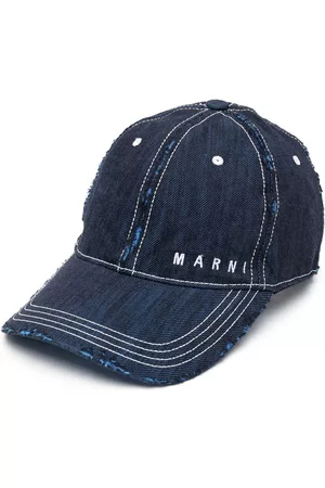 Marni Gorra de mezclilla con efecto envejecido