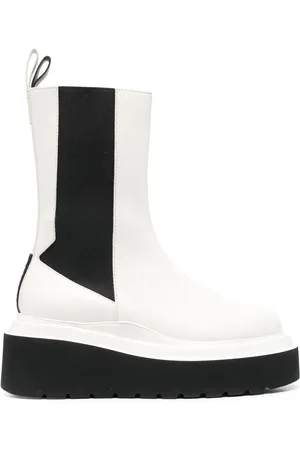 3Juin Botas Chelsea con diseño de dos tonos
