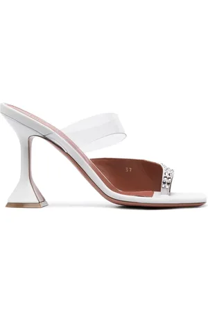 Amina Muaddi Mules Paloma con tacón de 95mm
