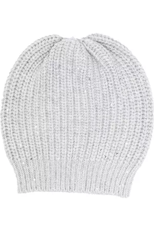 Brunello Cucinelli Gorro tejido de canalé