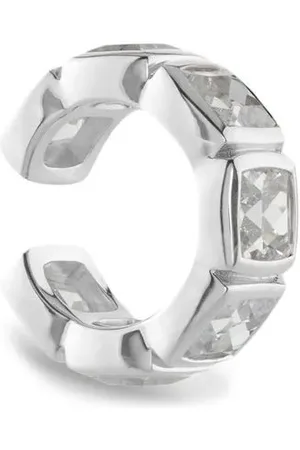TOM WOOD Pulsera Cushion en plata de ley con detalles de cristal