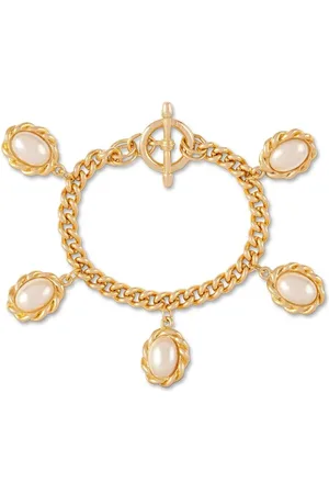 Susan Caplan Pulsera con dije de perla artificial 1990