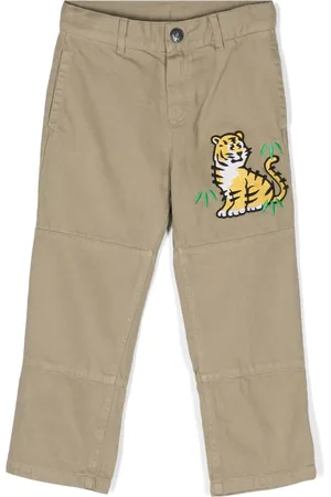 Kenzo Pantalones rectos con motivo de tigre