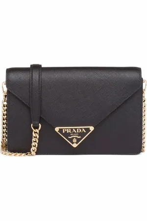 Prada Bolsa crossbody con placa triangular