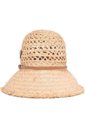 Prada Sombrero de verano con placa del logo