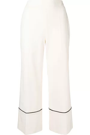 GOODIOUS Pantalones capri con dobladillo entubado