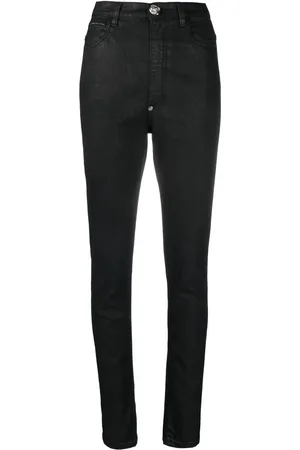 Philipp Plein Leggins de mezclilla con tiro alto