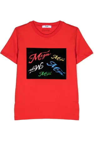 Msgm Playera con logo estampado
