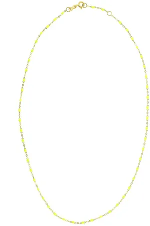 GIGI CLOZEAU Collar Classic Gigi en oro amarillo de 18kt con cuentas fluorescentes