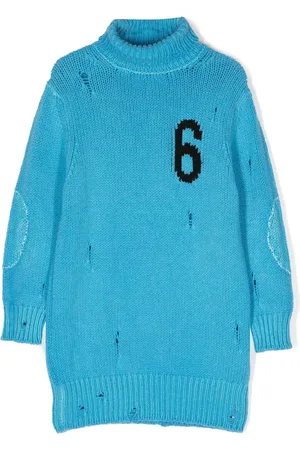 Maison Margiela Vestido tejido con logo en intarsia