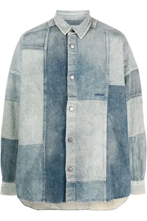 AMBUSH Camisa de mezclilla con diseño patchwork