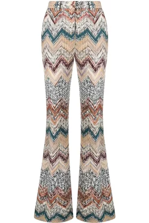 Missoni Pantalones tejidos con motivo en zigzag