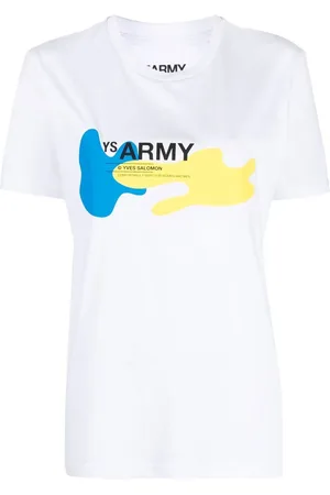 YVES SALOMON Playera YS Army con estampado gráfico