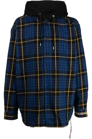 MASTERMIND Sobrecamisa con motivo de cuadros y capucha