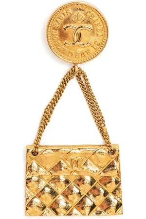 CHANEL Broche para bolsa bañado en oro 1998