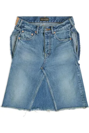 Balenciaga Top asimétrico de mezclilla