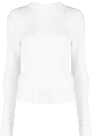 Low Classic Suéter tejido de canalé con cuello redondo