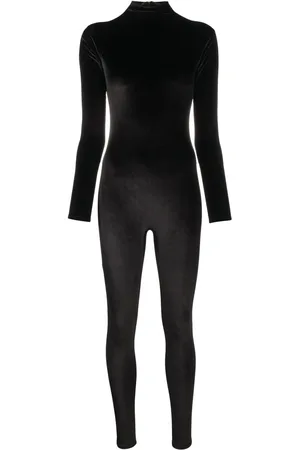 Atu Body Couture Jumpsuit con efecto de terciopelo