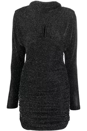 Saint Laurent Vestido corto con espalda drapeada