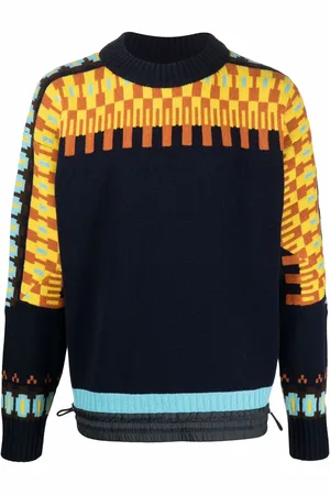 SACAI Suéter tejido en intarsia