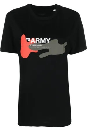YVES SALOMON Playera YS Army con estampado gráfico