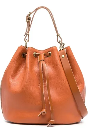 IL BISONTE Bolsa bucket con logo en relieve