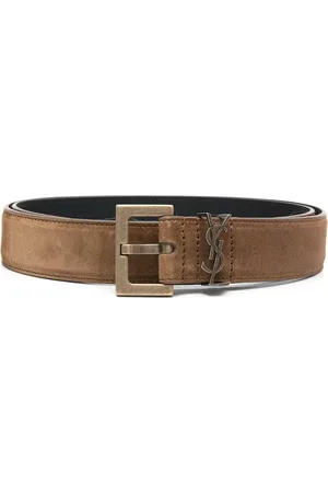 Saint Laurent Cinturón con placa del logo