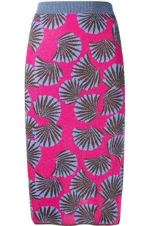 Diane von Furstenberg Falda tejida Hazel con logo en jacquard