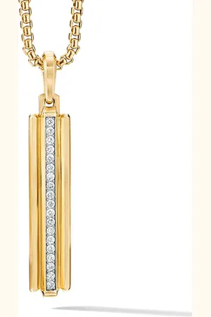 David Yurman Dije Deco Ingot en oro amarillo de 18kt con diamantes