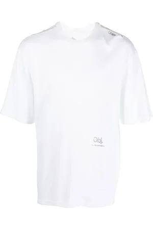 Objects IV Life Playera de tejido gofrado con logo estampado