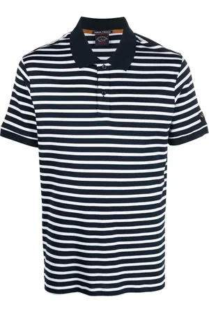 Paul & Shark Playera tipo polo con rayas estampadas