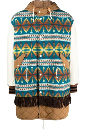 JUNYA WATANABE Parka con estampado gráfico y capucha
