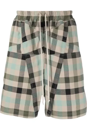 Rick Owens Bermudas Penta a cuadros estampados