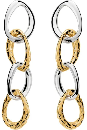 TANE México 1942 Aretes Jaguar de plata bañados en oro vermeil de 23kt