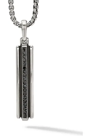 David Yurman Dije Deco Ingot en plata de ley con diamante